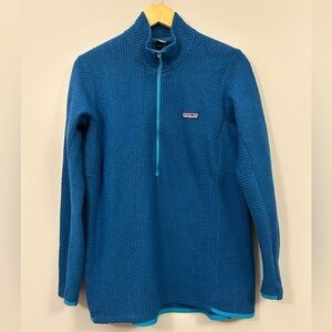 Patagonia R1 Air 1/2 Zip Lagom Blue Men's Teal Zip-Up Sweater XL